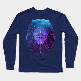 Galaxy Lion Geometric Animal Long Sleeve T-Shirt